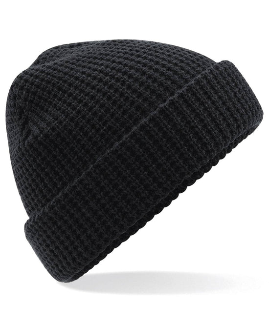 Black - Classic waffle knit beanie