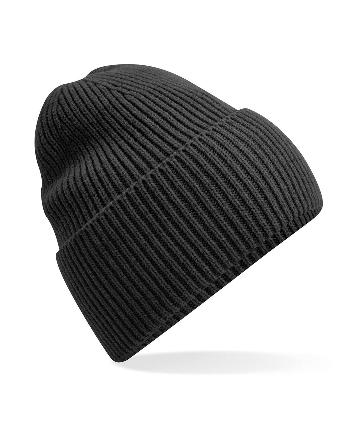 Load image into Gallery viewer, Charcoal - Oversized cuffed beanie
