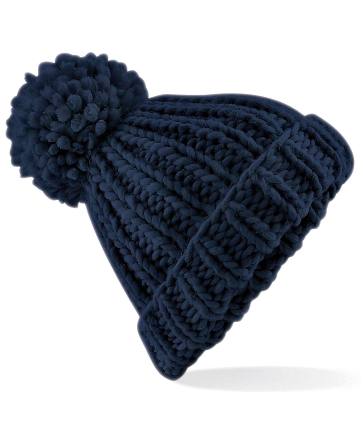 French Navy - Oversized hand-knitted beanie