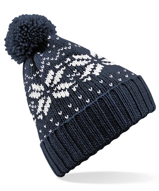 Marine Française/Blanc - Bonnet Fair Isle snowstar®