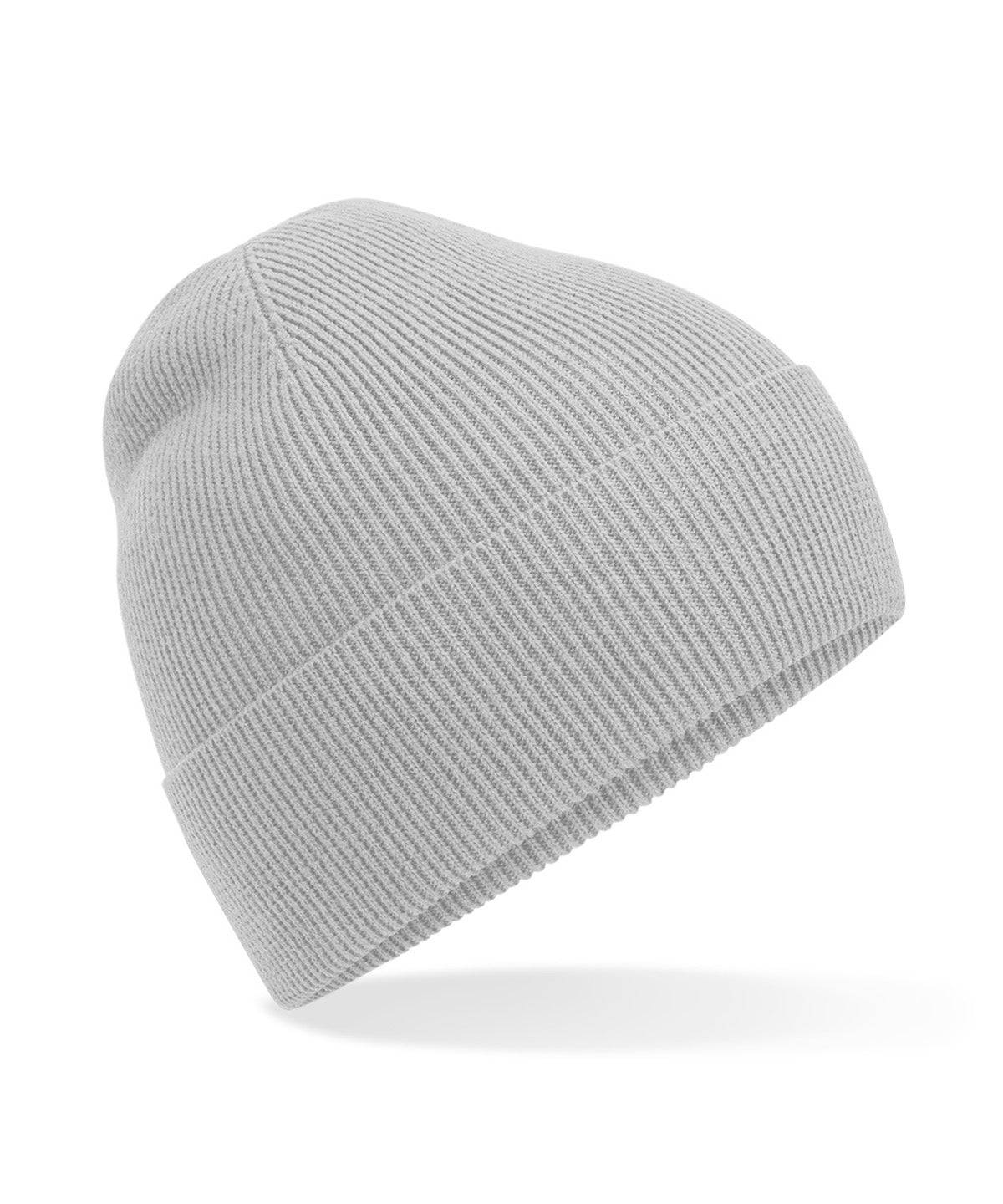 Light Grey - Organic cotton fine knit beanie