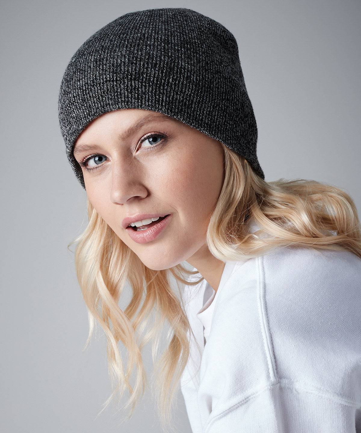 Oxford Navy - Two-tone pull-on beanie
