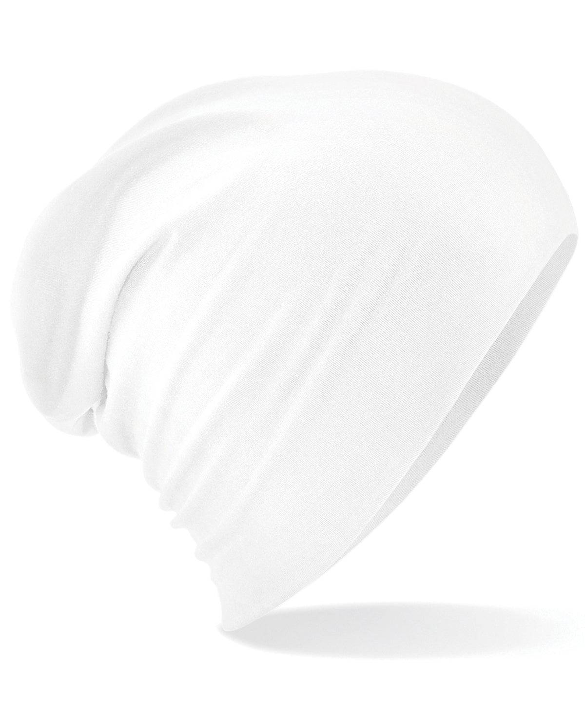 White - Hemsedal cotton slouch beanie