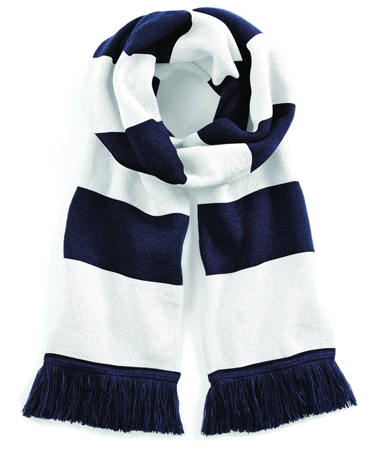 French Navy/White - Stadium scarf - Garment Supplies ¦ Embroidery & Print Services