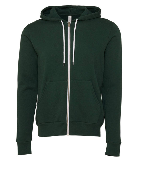 Forest - Unisex polycotton fleece full-zip hoodie