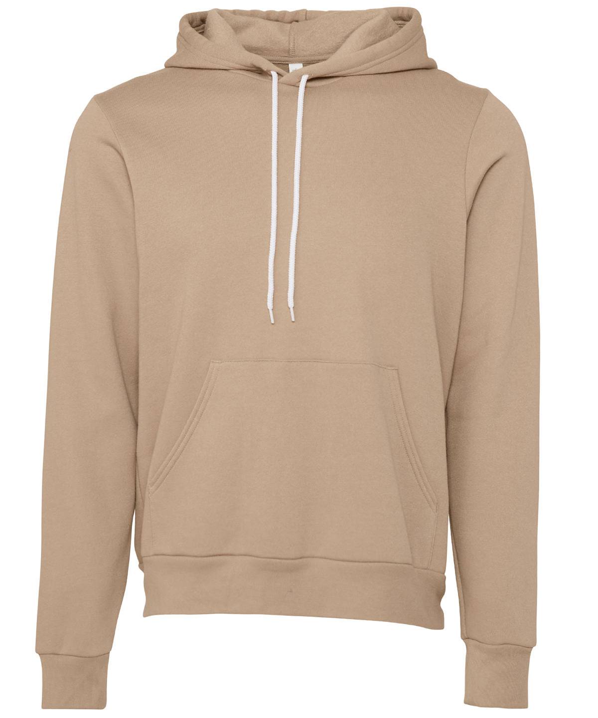 Tan - Unisex polycotton fleece pullover hoodie