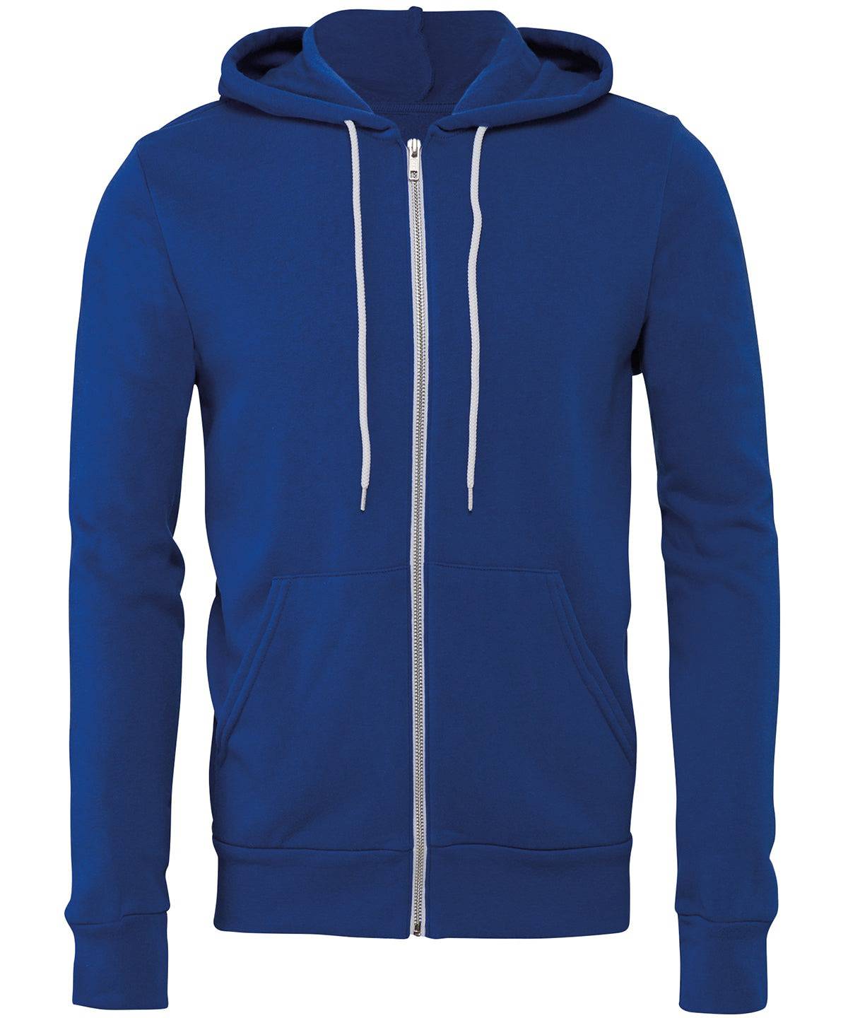 True Royal - Unisex polycotton fleece full-zip hoodie