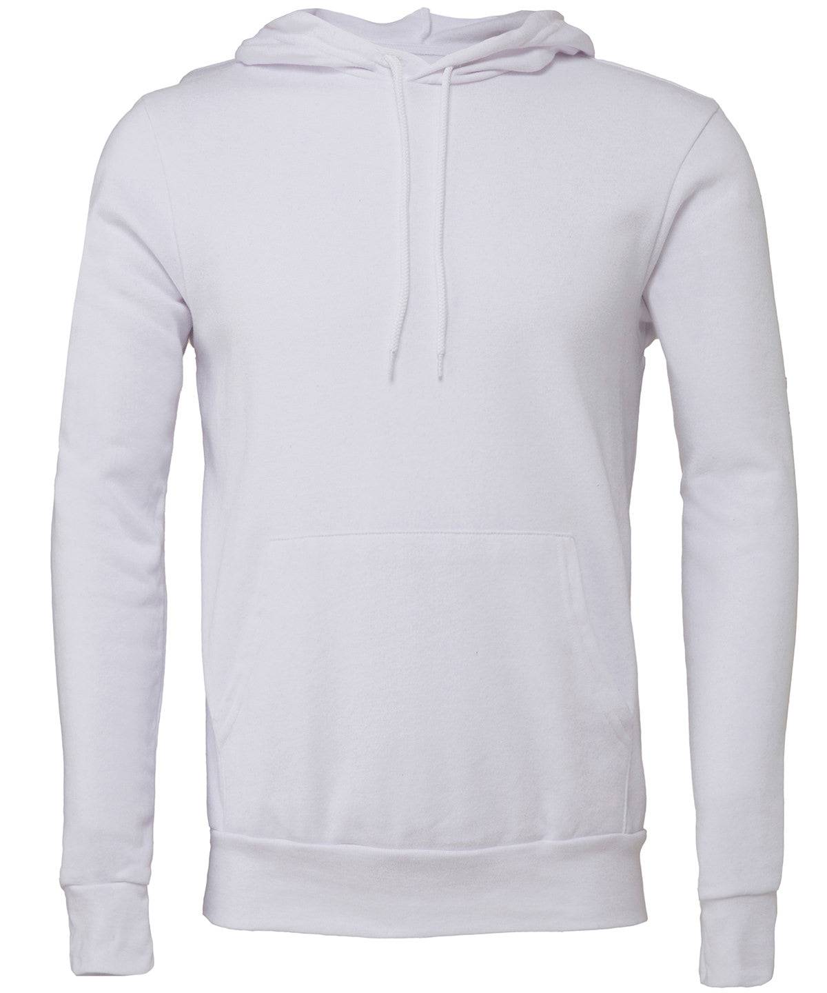 White - Unisex polycotton fleece pullover hoodie