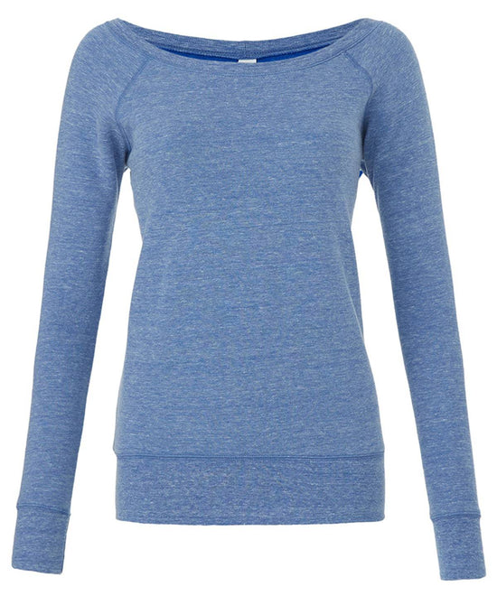 Blue Triblend - Sponge fleece wide neck sweatshirt