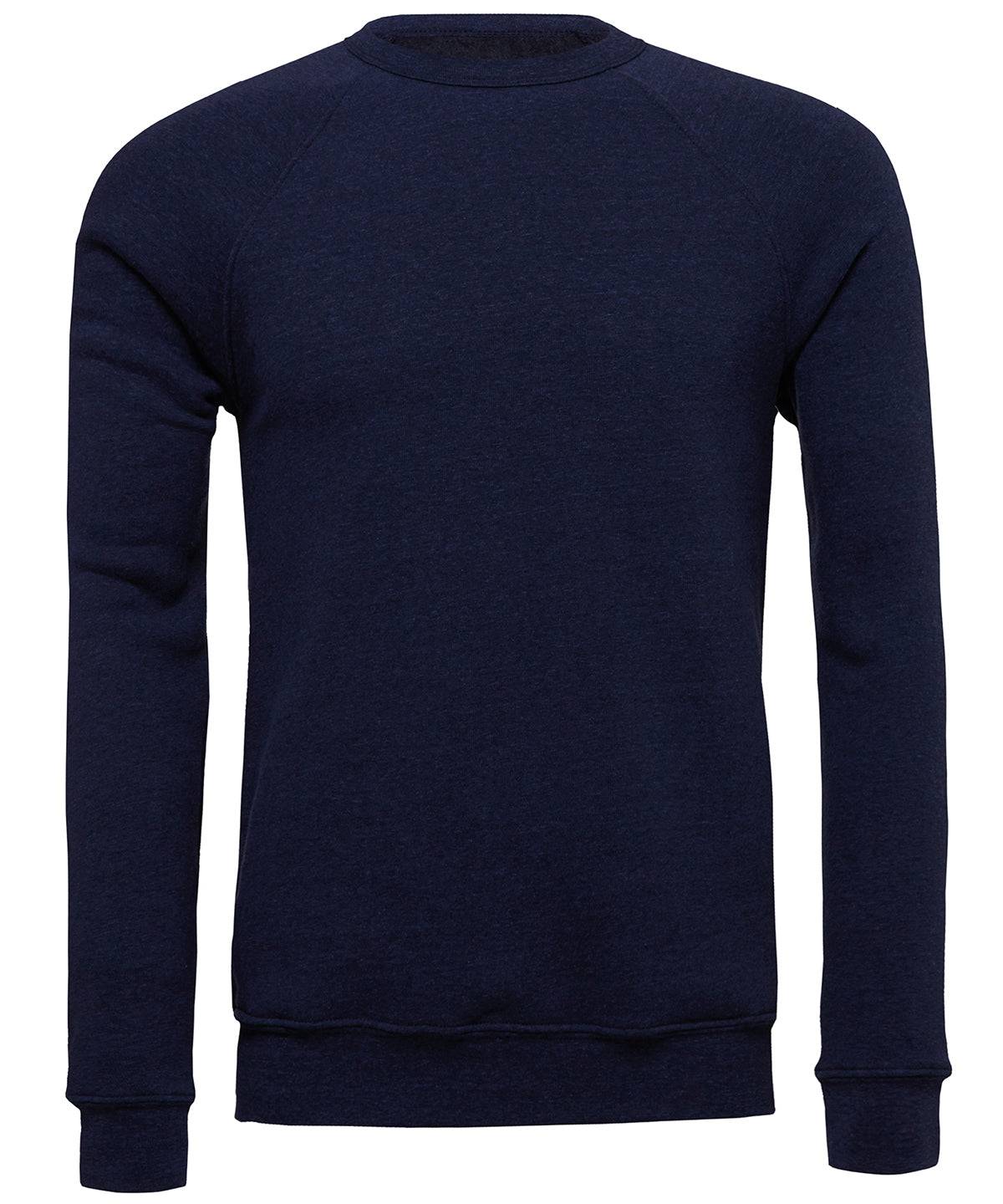 Navy Triblend - Unisex sponge fleece crew neck sweatshirt