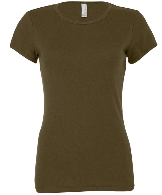 Army - Baby rib short sleeve crew neck t-shirt