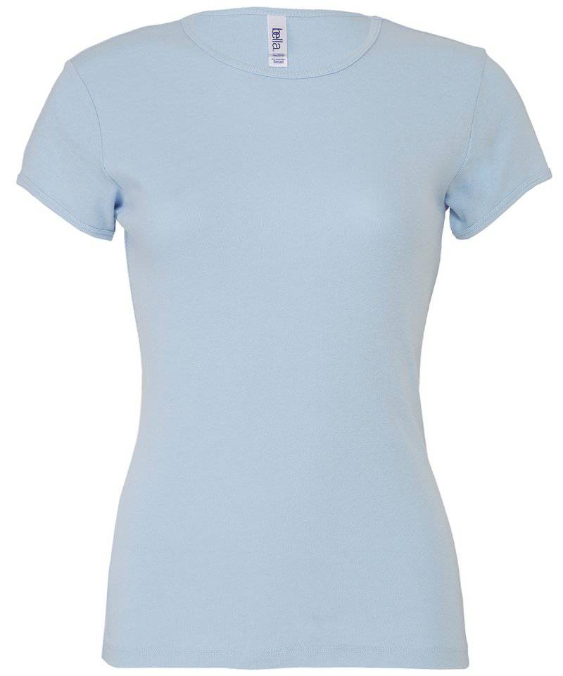 BabyBlue - Baby rib short sleeve crew neck t-shirt