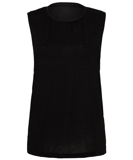 Black - Flowy scoop muscle t-shirt