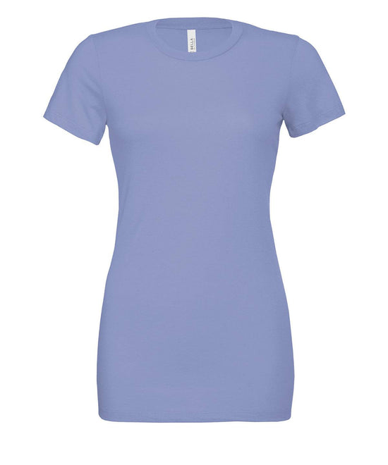 Lavendelblau - Entspanntes Kurzarm-T-Shirt aus Jersey für Damen