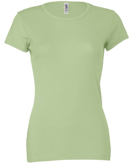 Moss Green - Baby rib short sleeve crew neck t-shirt