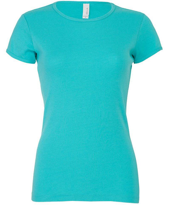 Teal - Baby rib short sleeve crew neck t-shirt