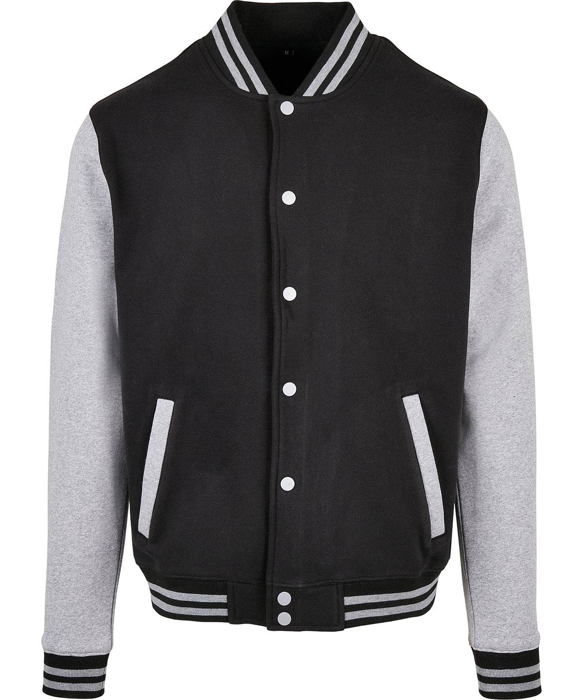 Black/Heather Grey - Basic college jacket