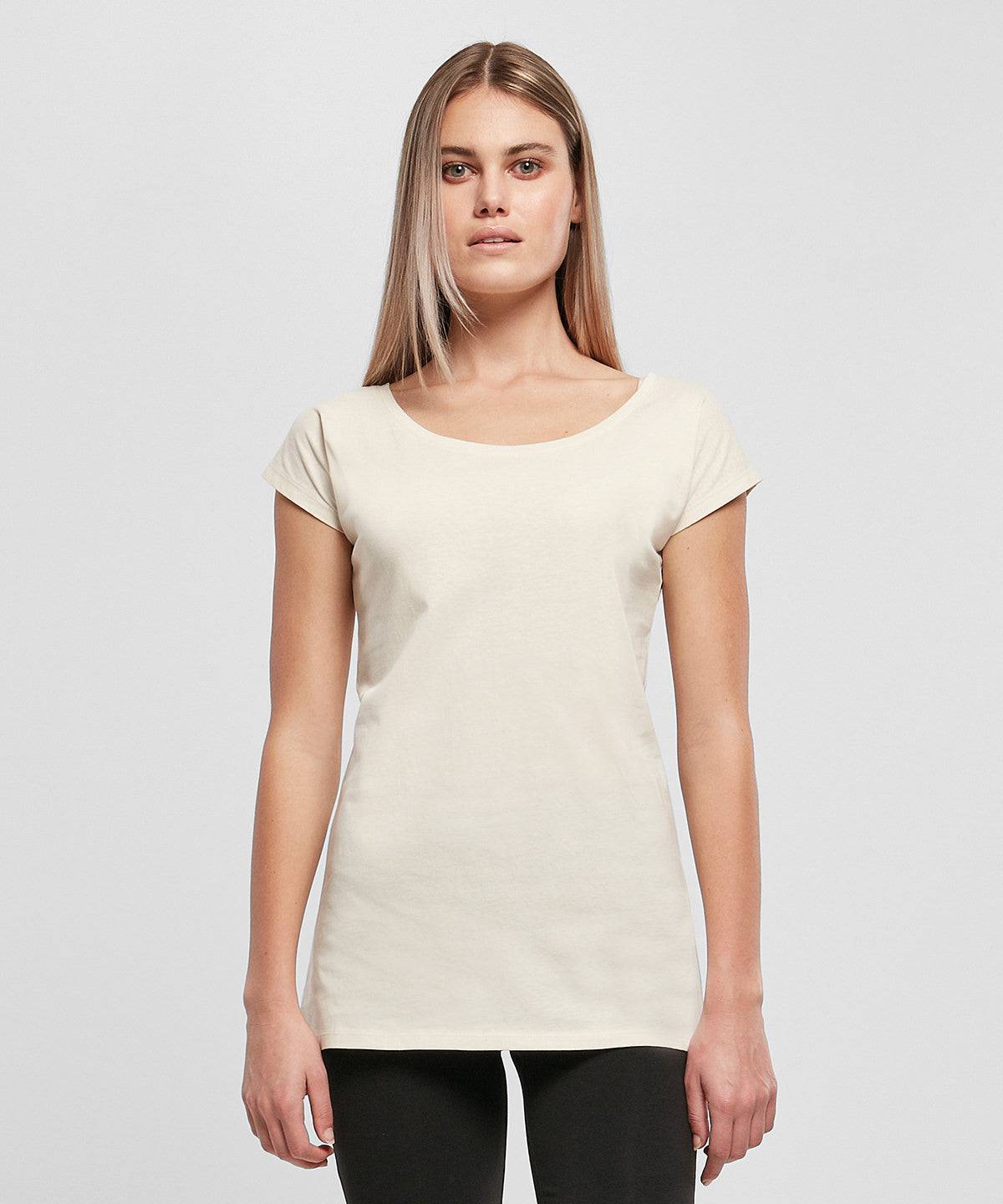 Black - Women's wide neck tee