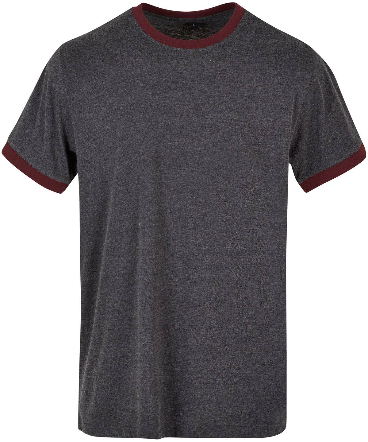 Charcoal/Cherry - Ringer tee