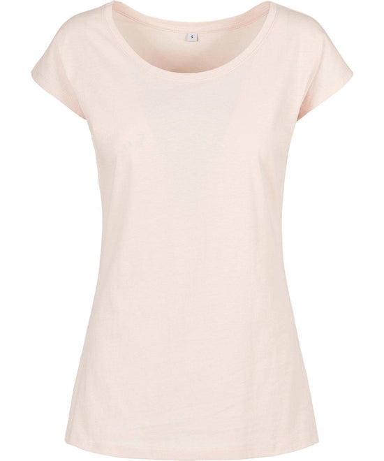 Pink - Women's wide neck tee