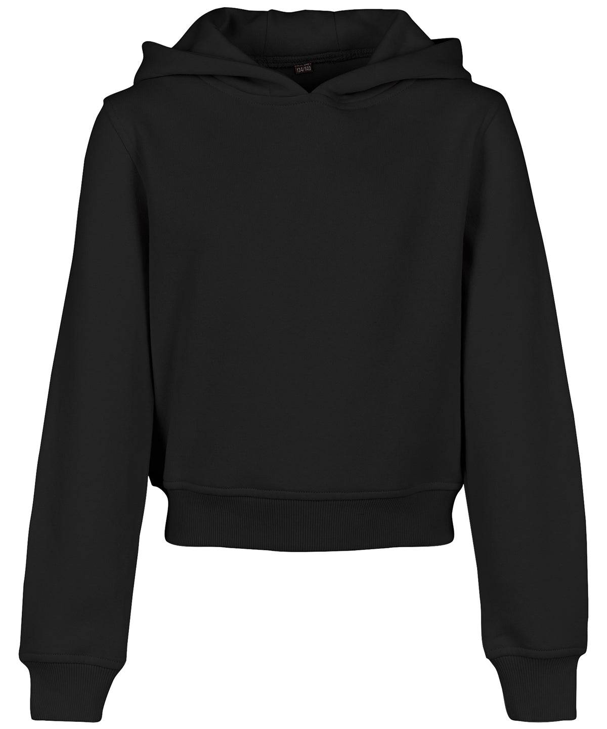 Black - Girls cropped sweat hoodie