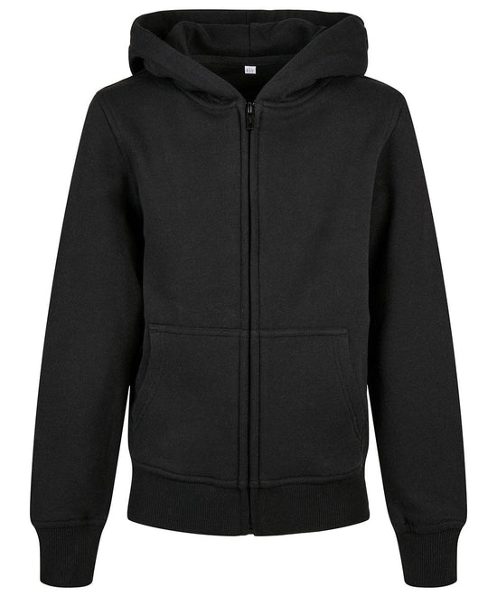 Black - Organic kids basic zip hoodie