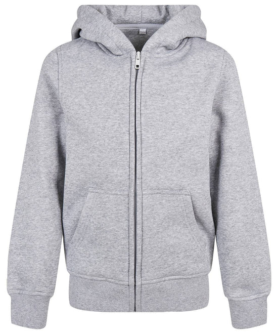 Heather Grey - Organic kids basic zip hoodie