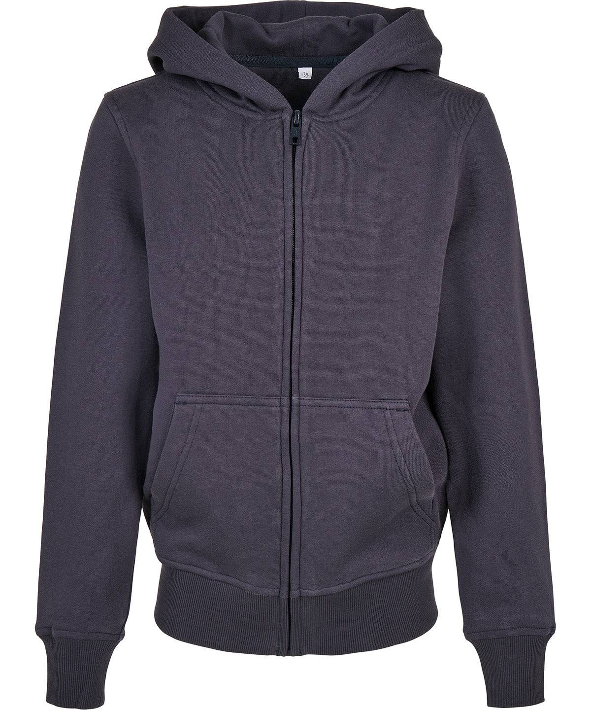 Navy - Organic kids basic zip hoodie