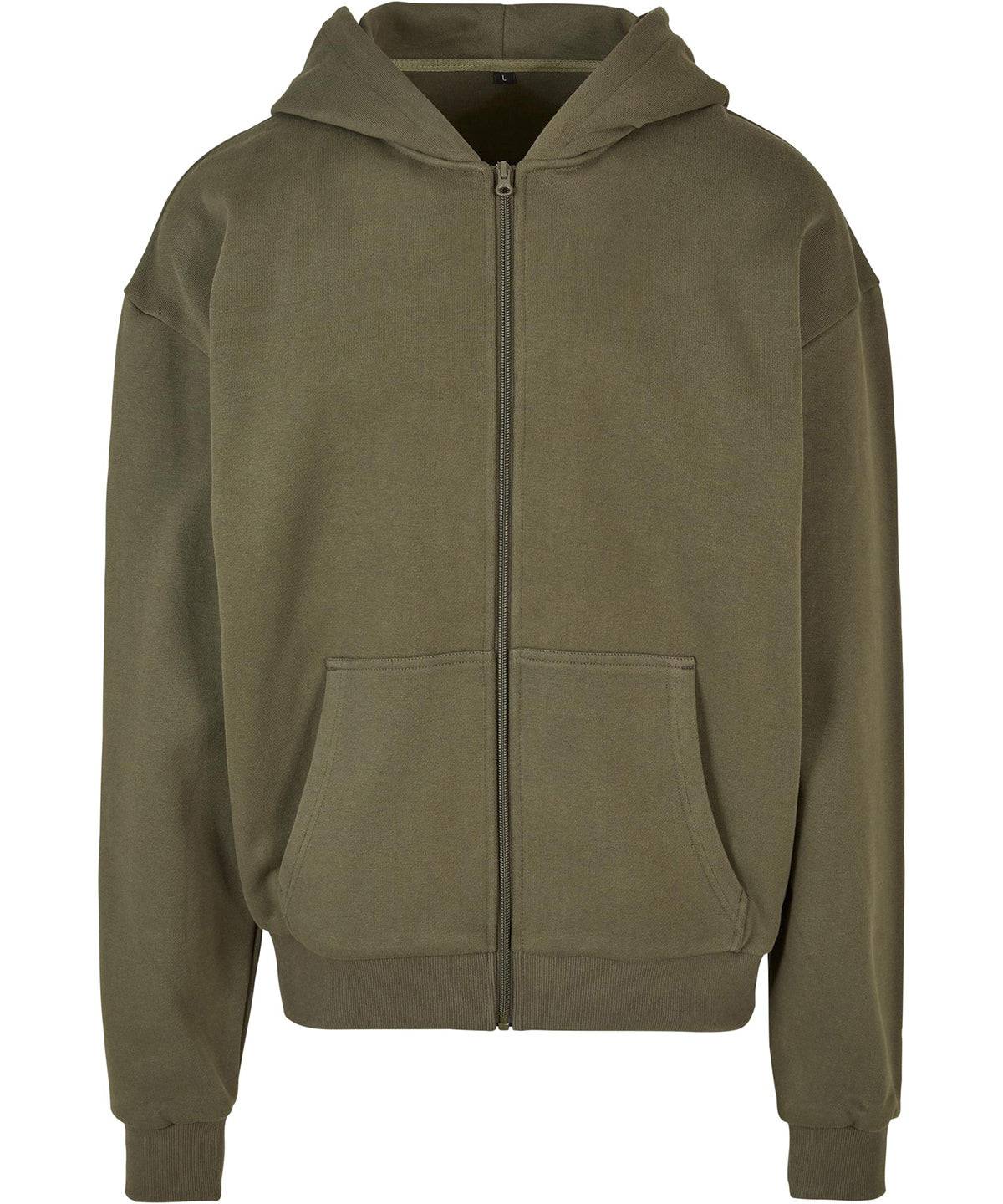 Olive - Ultra heavy zip hoodie