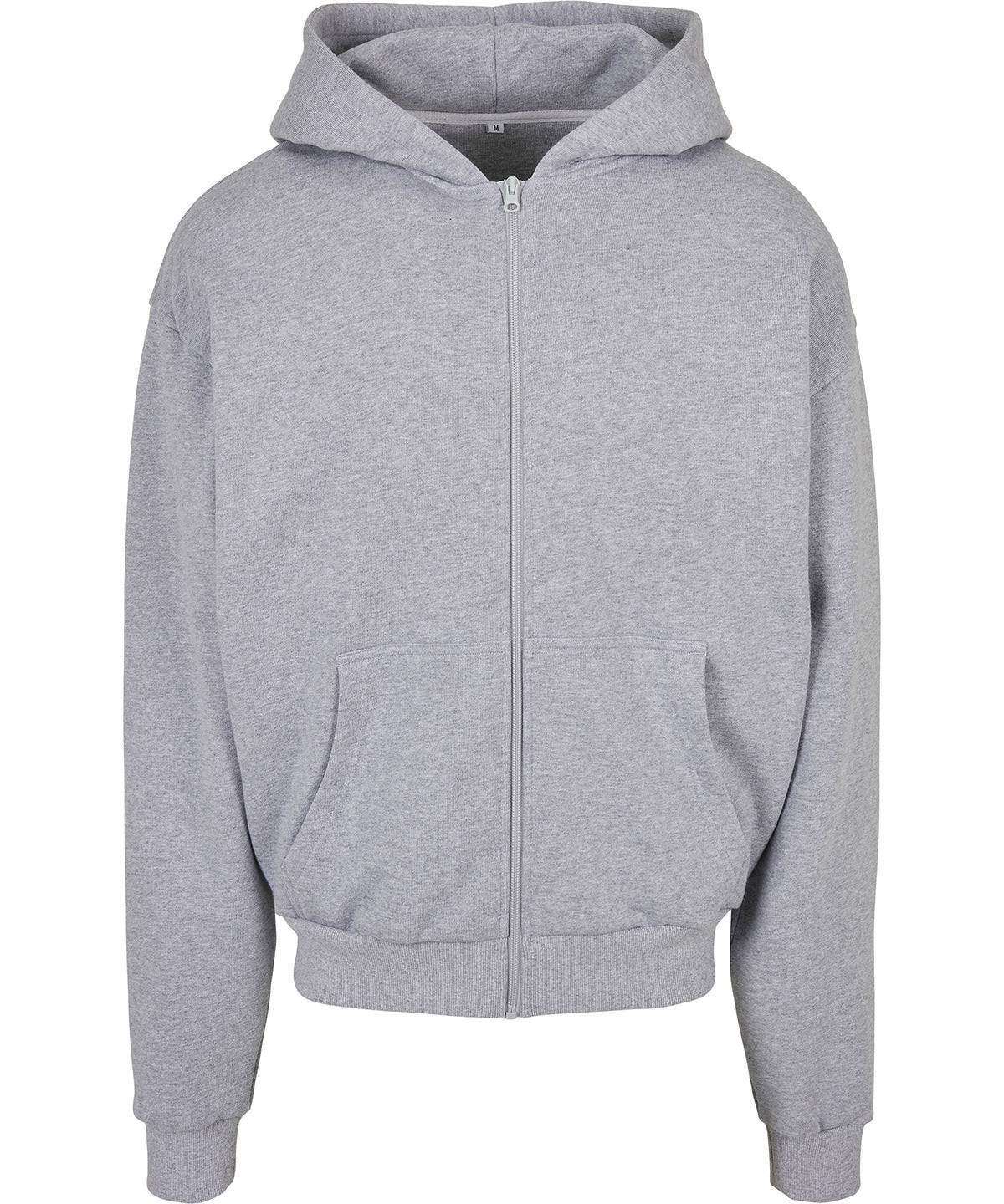 Heather Grey - Ultra heavy zip hoodie