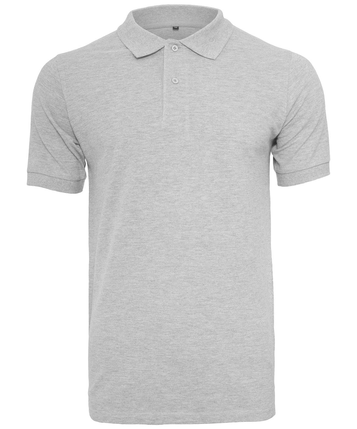 Heather Grey - Piqué polo shirt