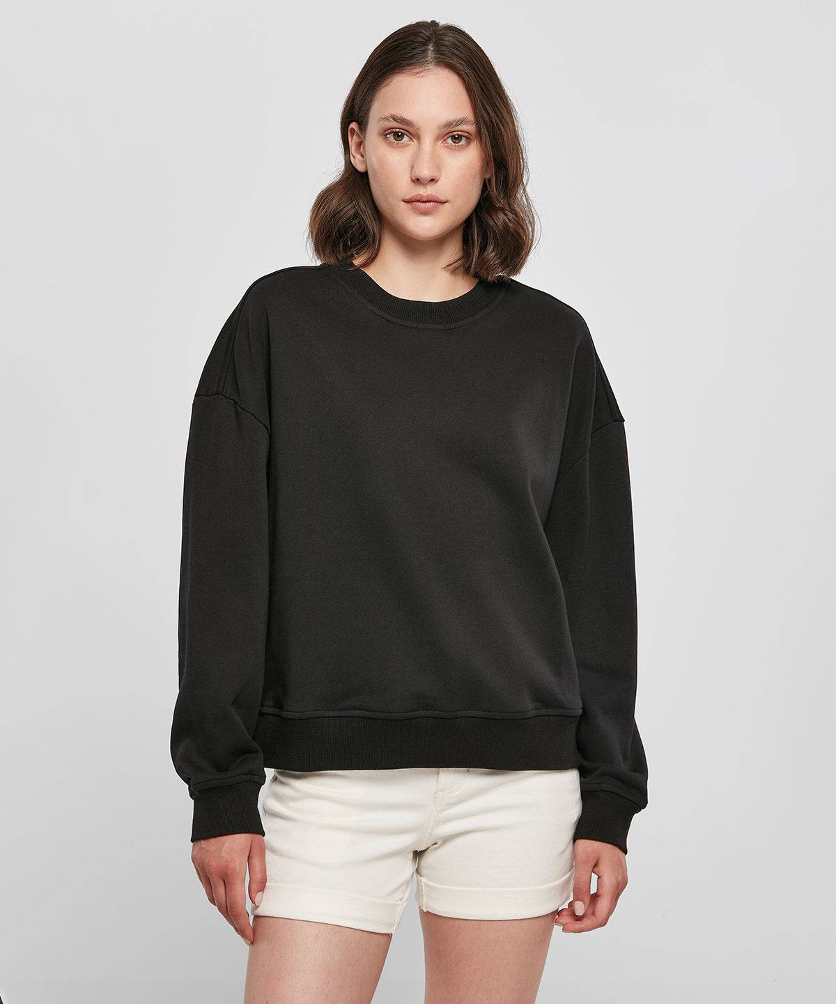 Black - Women’s oversized crew neck sweatshirt