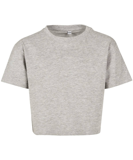 Heather Grey - Kurzes Jersey-T-Shirt für Mädchen