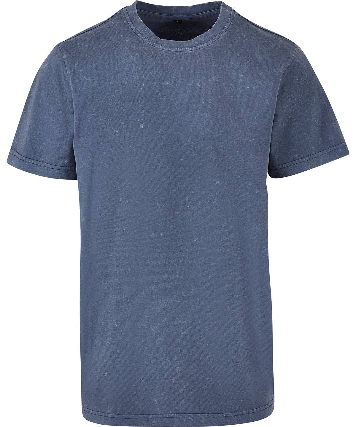 Vintage Blue - Acid washed round neck tee