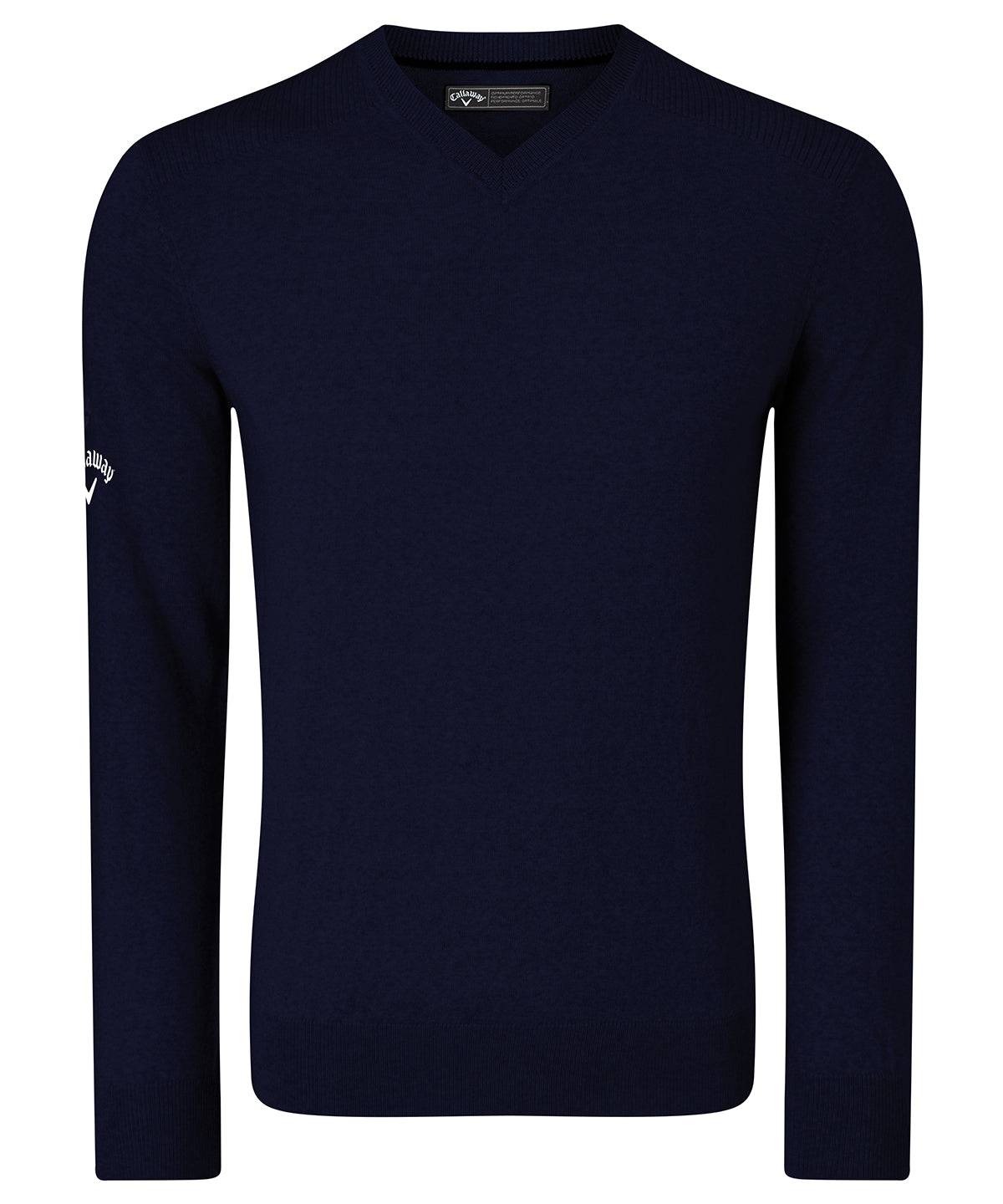 Dark Navy (Peacoat Navy) - Ribbed v-neck Merino sweater