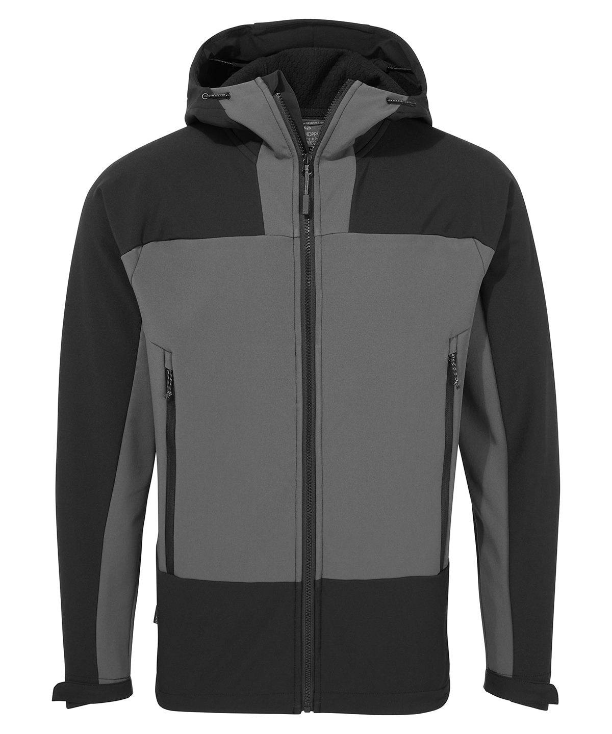 Carbon Grey/Black - Expert active hooded softshell