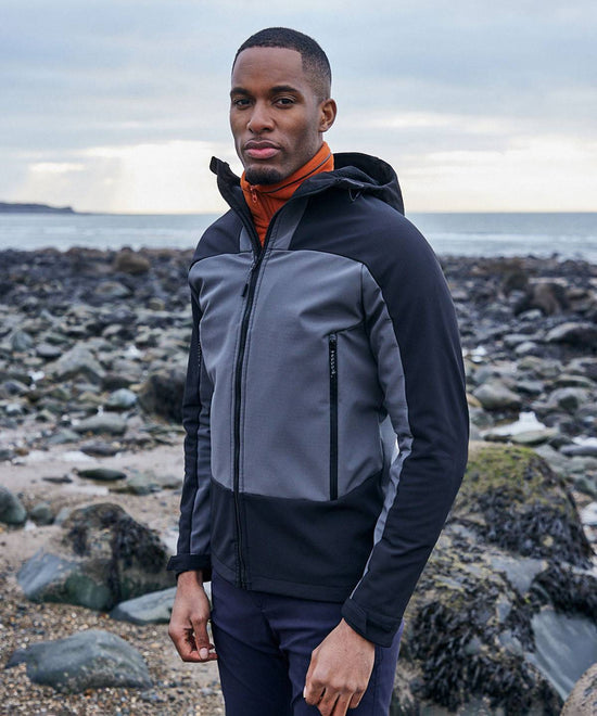 Carbon Grey/Black - Expert active hooded softshell