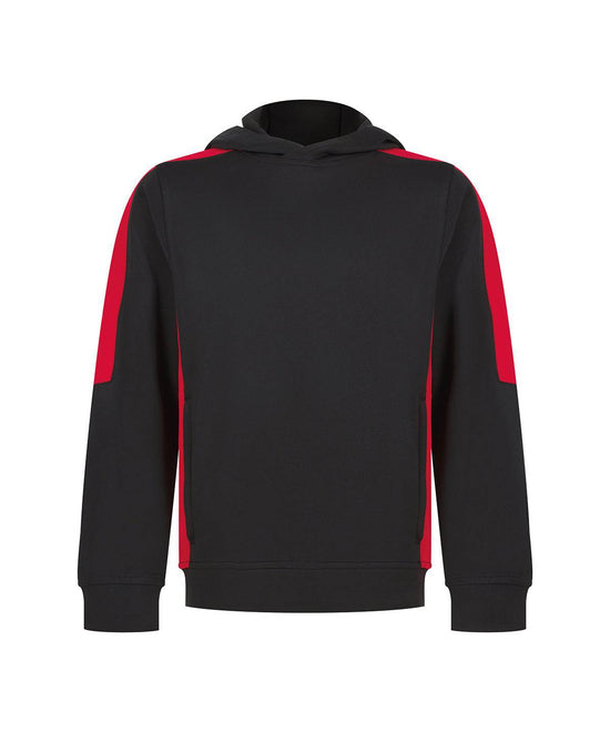 Black/Red - Kids contrast team hoodie