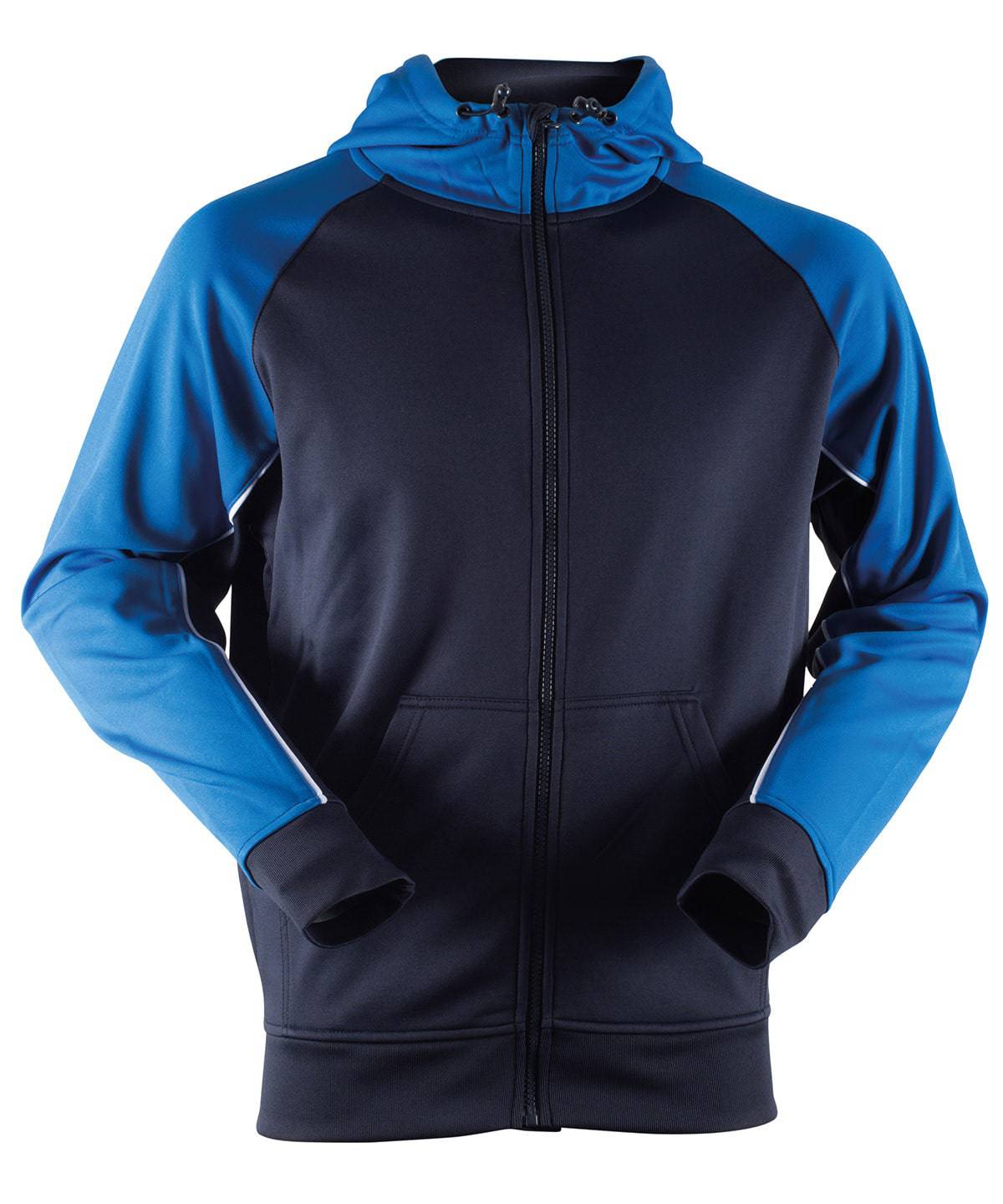 Navy/Royal/White - Panelled sports hoodie