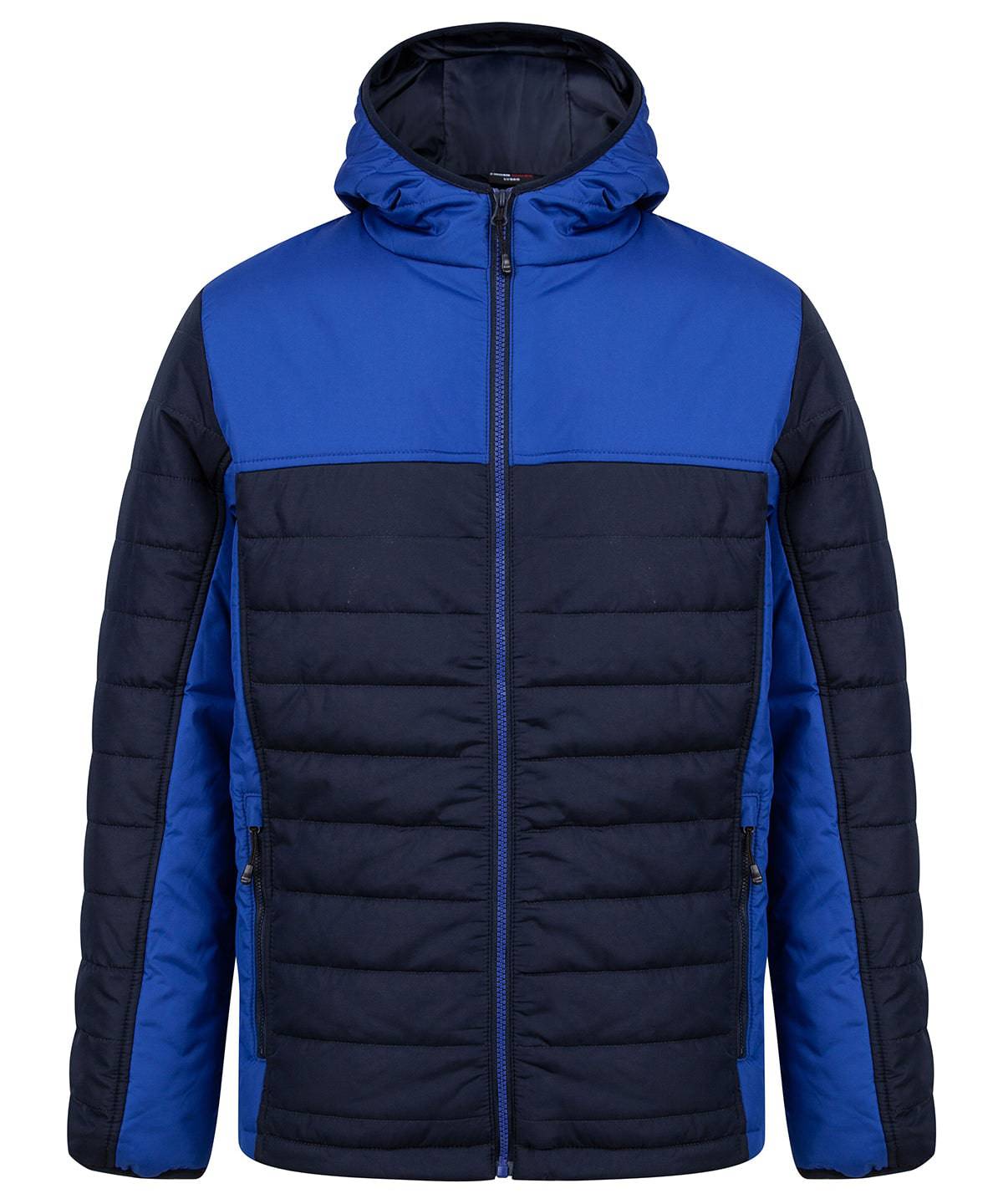 Navy/Royal - Hooded contrast padded jacket