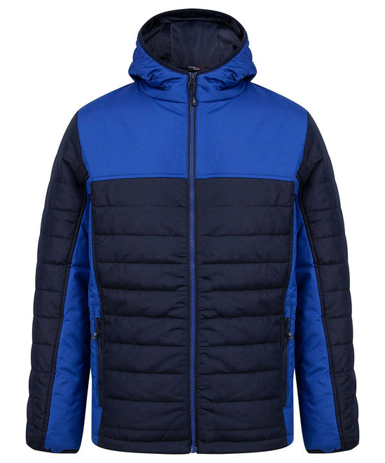 Navy/Royal - Hooded contrast padded jacket