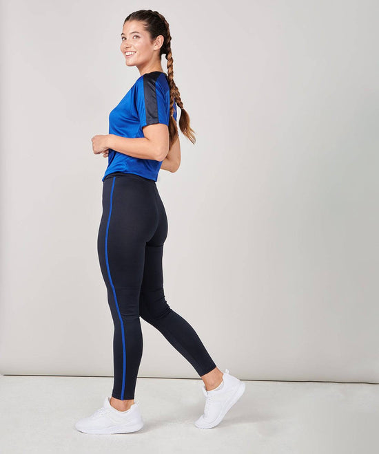 Black/White - Women's contrast team leggings