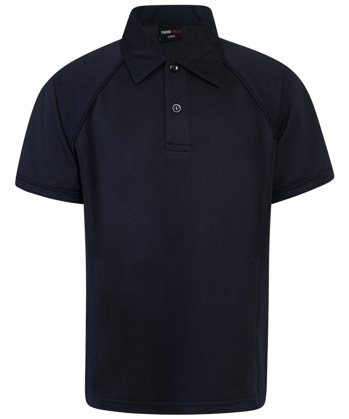 Navy/Navy - Kids piped performance polo