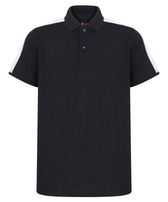 Navy/White - Kids contrast panel polo