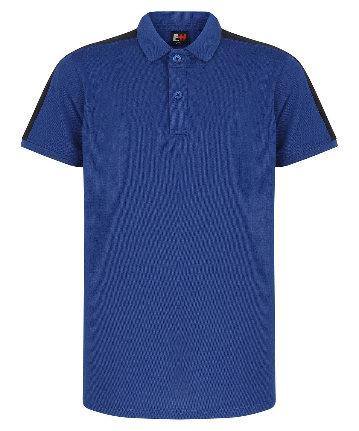 Royal/Navy - Kids contrast panel polo