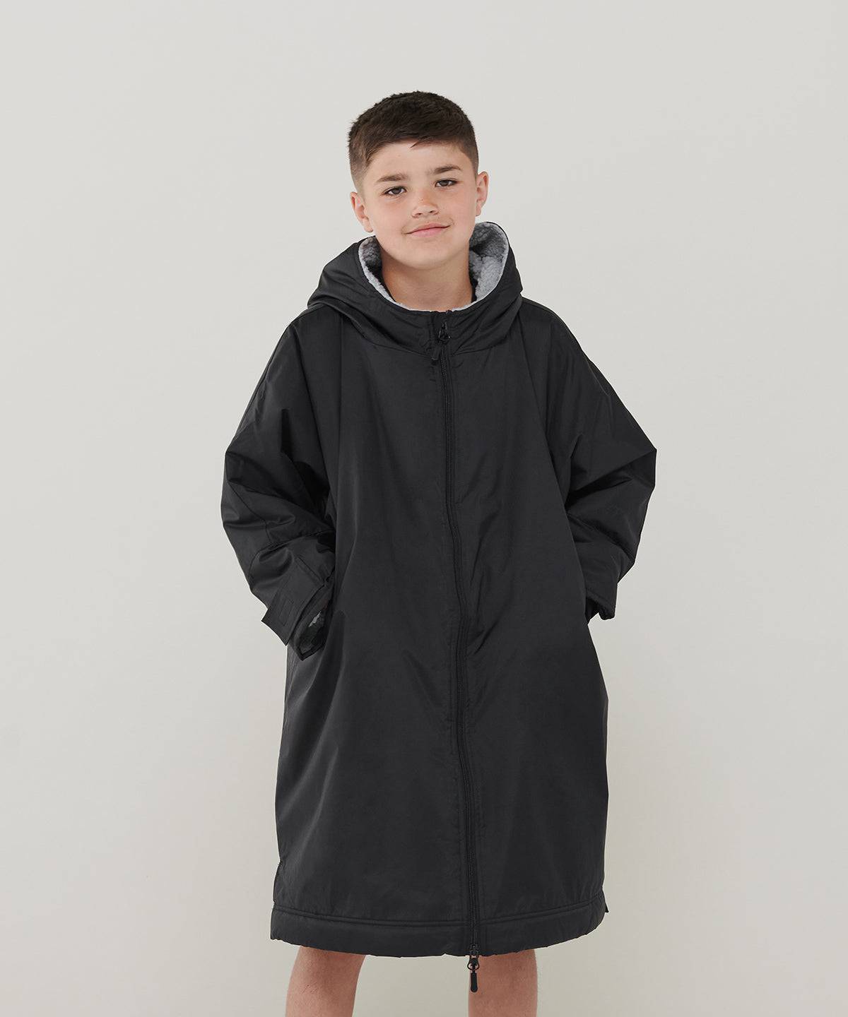 Black - Kids all-weather robe