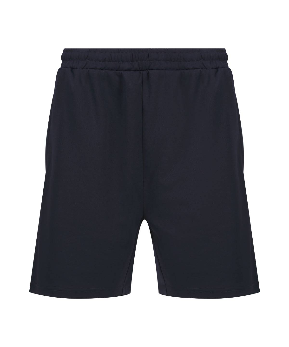 Navy - Kids knitted shorts with zip pockets