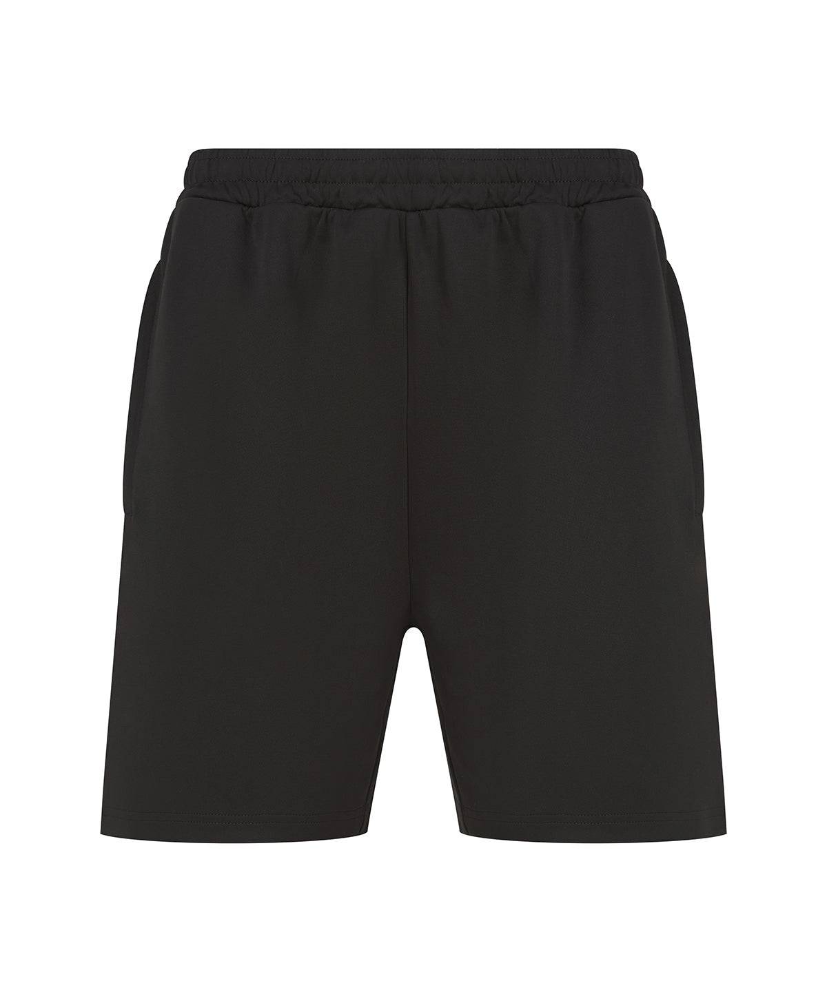 Black - Knitted shorts with zip pockets