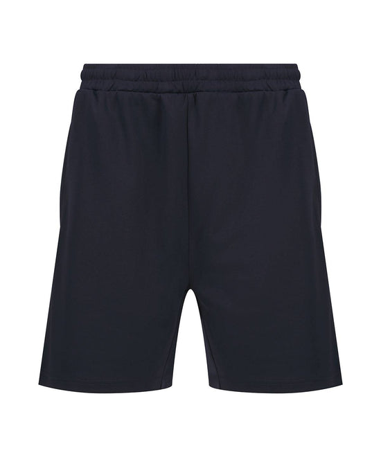 Navy - Knitted shorts with zip pockets