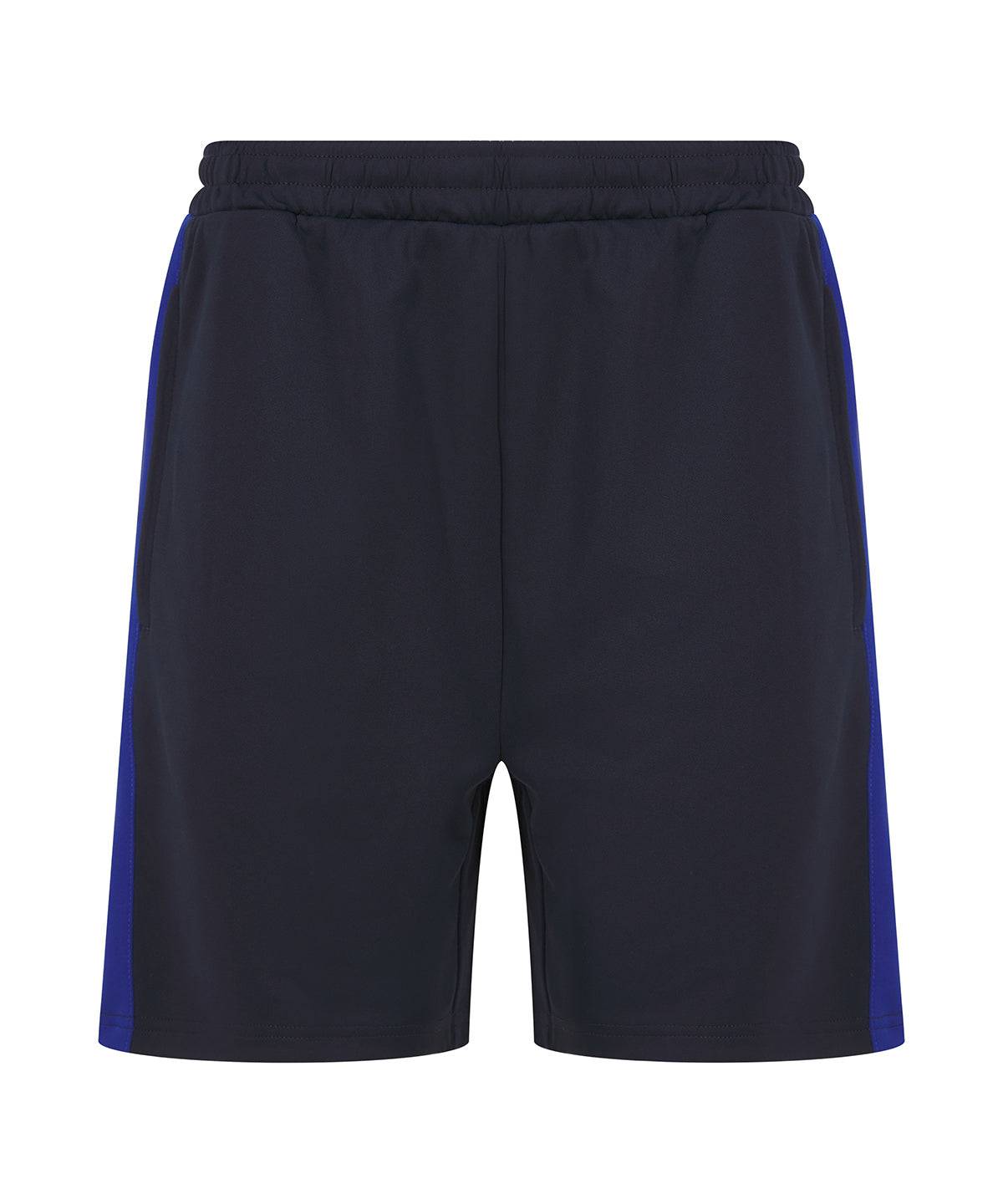 Navy/Royal - Knitted shorts with zip pockets